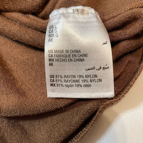 JM Collection size large brown crew neck sweater - Picture 4 of 6